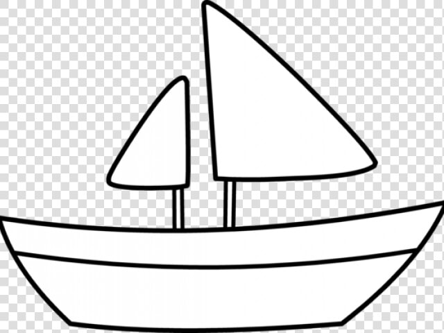 Transparent Row Boat Clipart Black And White   Boat Clipart Black And White Outline  HD Png DownloadTransparent PNG