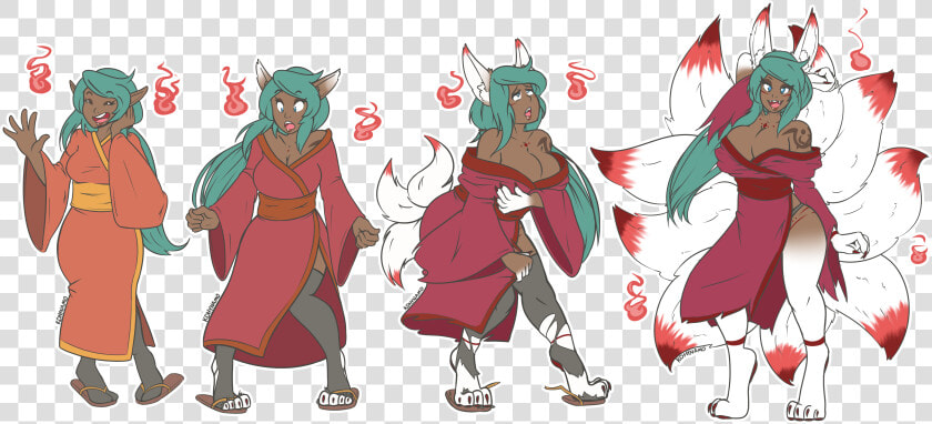 Lyn S Cursed Kimono   Kitsune Curse  HD Png DownloadTransparent PNG