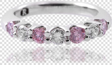 Eternity Ring With Pink Diamond Ring Wedding Anniversary   Engagement Ring  HD Png DownloadTransparent PNG