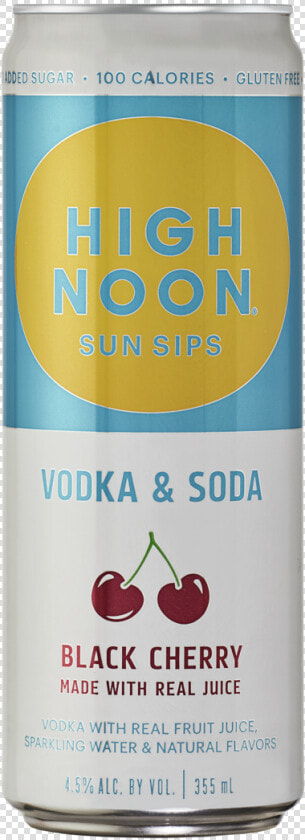 High Noon Vodka  amp  Soda Black Cherry 4pk Can   High Noon Vodka And Soda  HD Png DownloadTransparent PNG