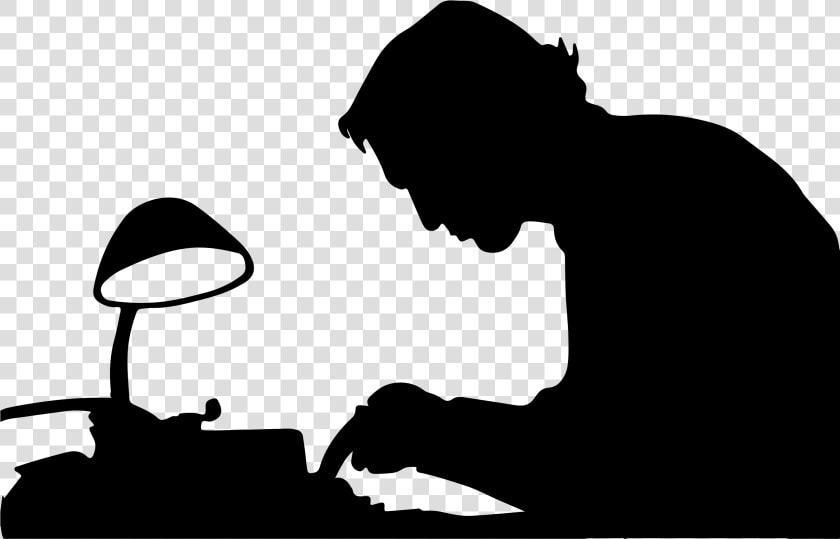 Man Typing Silhouette Clip Arts   Writer Silhouette Png  Transparent PngTransparent PNG