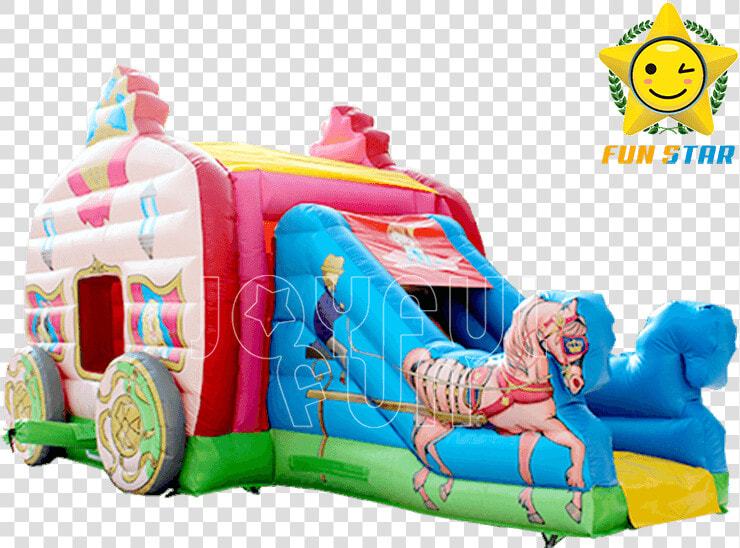 2018 Fantastic Pink Princess Carriage Inflatable Bouncer   Inflatable  HD Png DownloadTransparent PNG