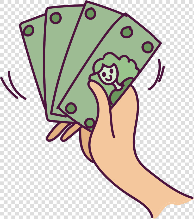 It Takes A Good 18 24 Months To Start Making A Full   Hand Holding Money Cartoon  HD Png DownloadTransparent PNG