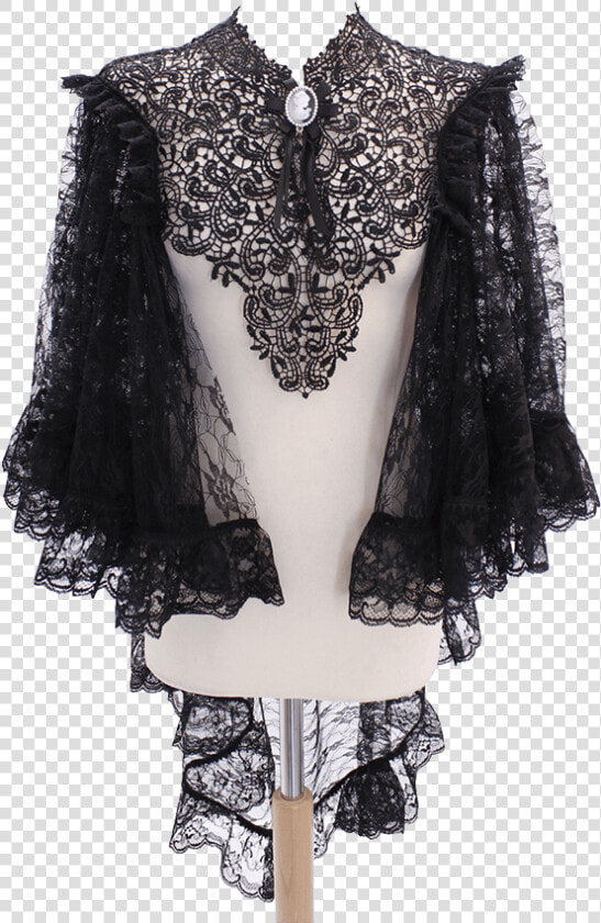 Whitby Lace Applique Gothic Cape   Blouse  HD Png DownloadTransparent PNG