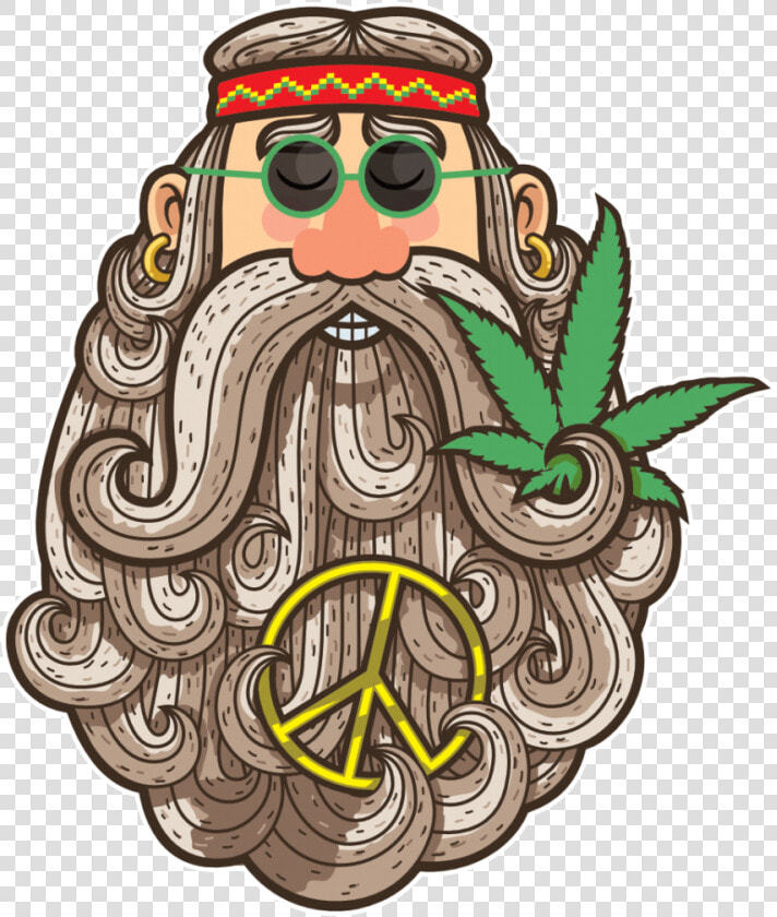 Weed Clipart Hippie   Cartoon Hippie  HD Png DownloadTransparent PNG