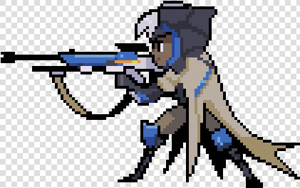 Overwatch Ana Pixel Art   Overwatch Ana Pixel Spray  HD Png DownloadTransparent PNG