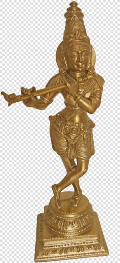 Bangalore Bronze Sri Krishna With Flute Statue  3 X   Statue  HD Png DownloadTransparent PNG