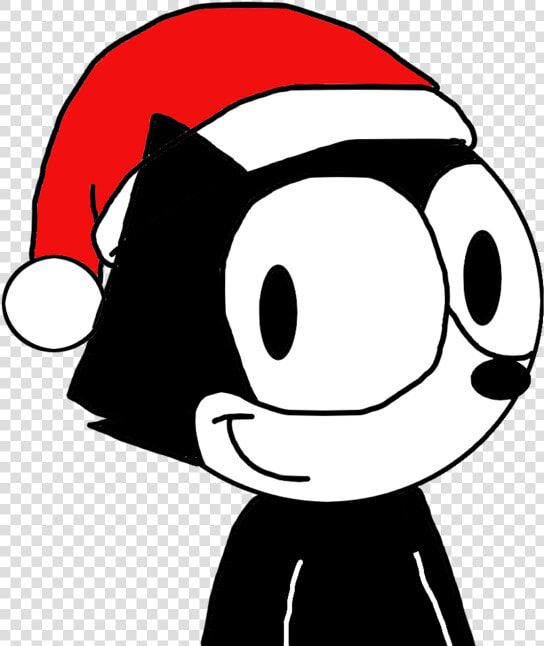 Felix Wearing A Santa Cap By Marcoslucky96 On Clipart   Felix The Cat Santa Hat  HD Png DownloadTransparent PNG