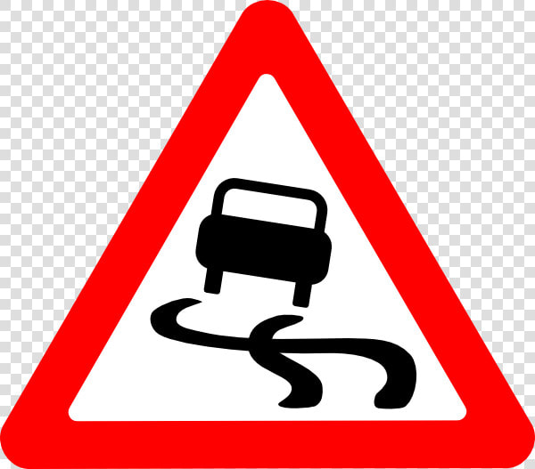 Icyroad   Road Signs Slippery Road  HD Png DownloadTransparent PNG