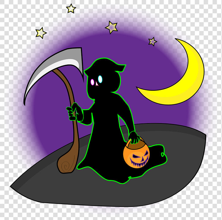 Halloween  Death  Moon  Night  Costume  Gothic  Dead   Cartoon  HD Png DownloadTransparent PNG