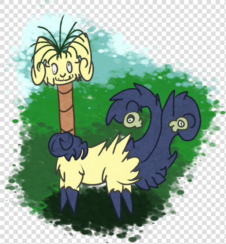 Meowstic X Exeggutor Alola Pokemon Fusion   Cartoon  HD Png DownloadTransparent PNG