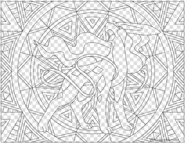 245 Suicune Pokemon Coloring Page   Colouring Pages Pokemon  HD Png DownloadTransparent PNG