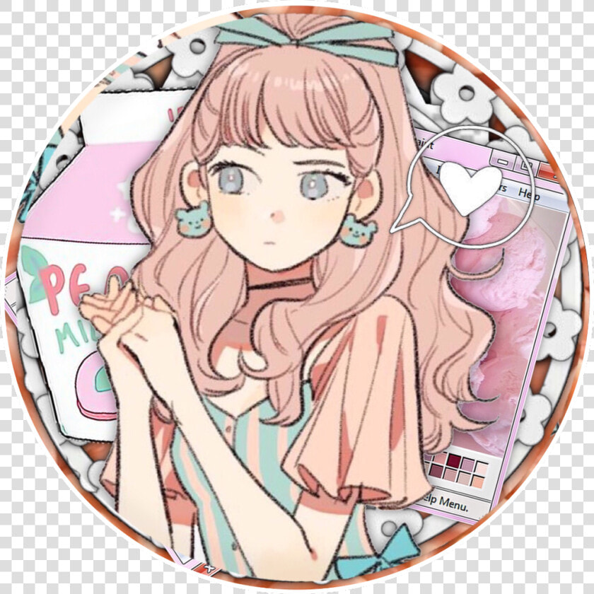  icon  cute  orange  pink  peach  peaches  aesthetic   Peach Aesthetic Icons Anime  HD Png DownloadTransparent PNG