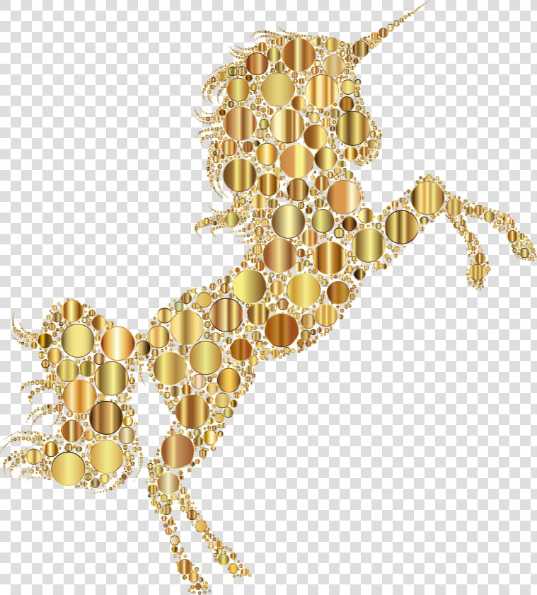 Gold Unicorn Clipart Silhouette   Gold Unicorn No Background  HD Png DownloadTransparent PNG