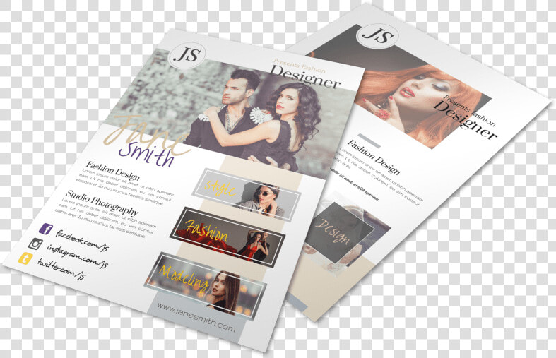 Creative Fashion Designer Flyer Template Preview   Flyer  HD Png DownloadTransparent PNG