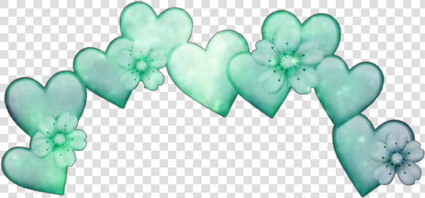  crown  flower  galaxy  heart  green  flowercrown  lovecrown   Transparent Green Flower Crown  HD Png DownloadTransparent PNG