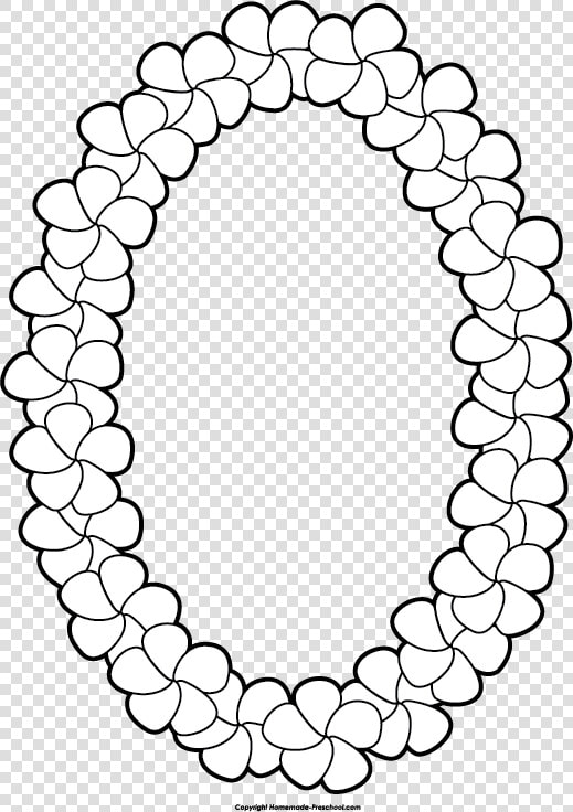 Luau Clipart Lei Hawaiian   Black And White Flower Leis  HD Png DownloadTransparent PNG