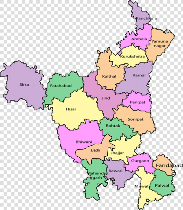 Map Of Haryana 2018  HD Png DownloadTransparent PNG