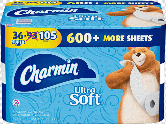 Charmin Toilet Paper 36 Super Roll  HD Png DownloadTransparent PNG