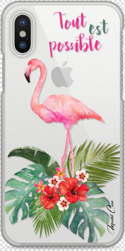 Coque Iphone X Tropical Watercolor Flamingo   Coque Iphone X Princesse  HD Png DownloadTransparent PNG