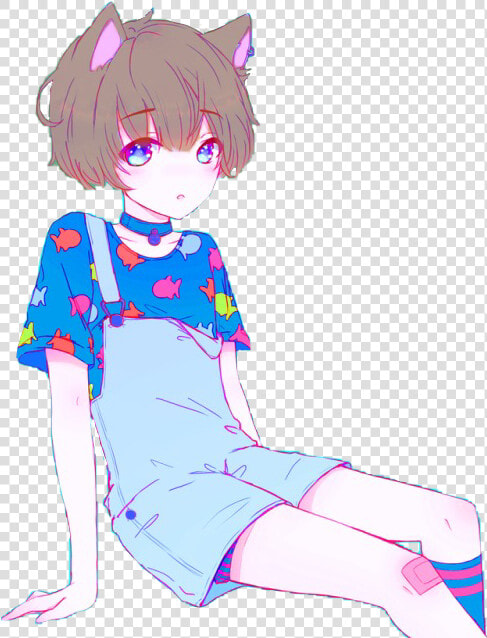  neko  cat  anime  boy  animeboy  kawaii  pastel  animeboy   Cute Small Anime Boys  HD Png DownloadTransparent PNG