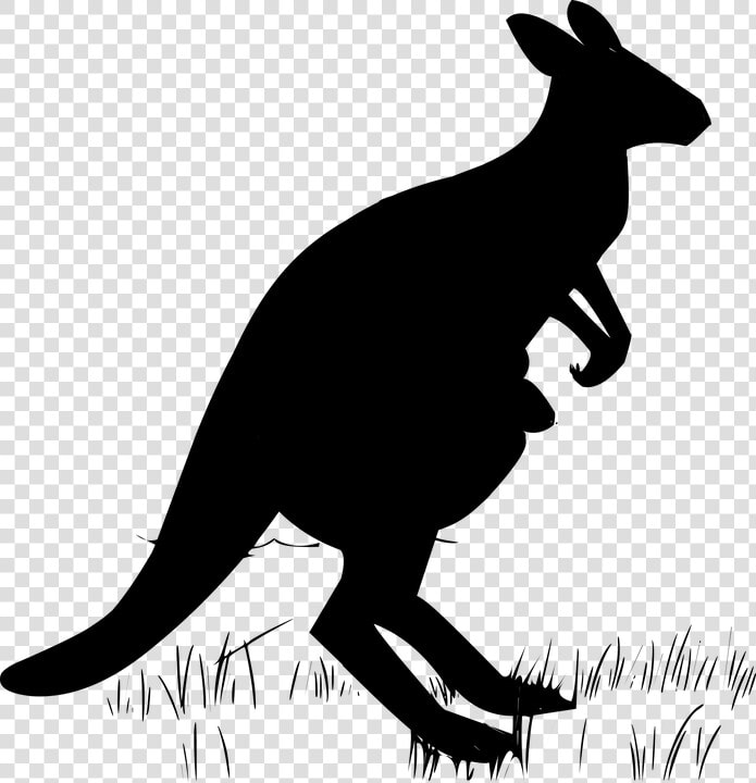 Kangaroo  Silhouette  Tattoo  Jump  Wallaby  Animal   Silueta De Un Canguro  HD Png DownloadTransparent PNG