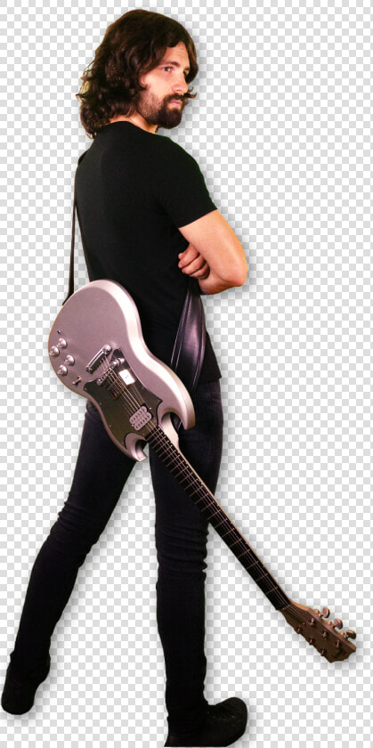 Walking With Guitar Png   Png Download   Guitarist  Transparent PngTransparent PNG