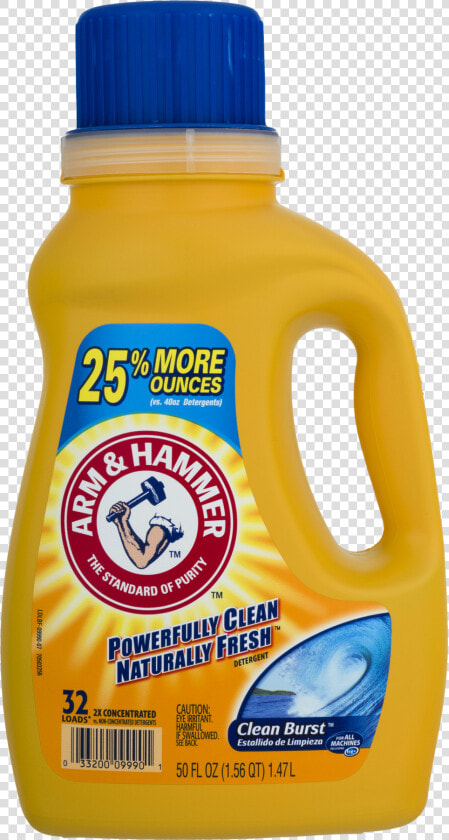 Arm  amp  Hammer Clean Burst Liquid Laundry Detergent    Arm And Hammer Fade Defense  HD Png DownloadTransparent PNG