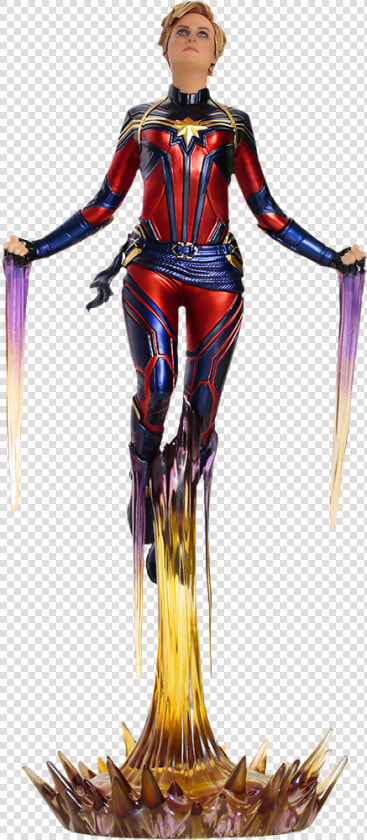 Captain Marvel 1 10th Scale Statue   Captain Marvel Iron Studios  HD Png DownloadTransparent PNG