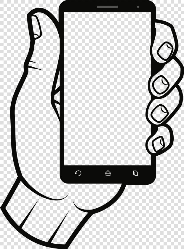 Banner Black And White Smartphone Clipart   Drawing On Mobile Addiction  HD Png DownloadTransparent PNG