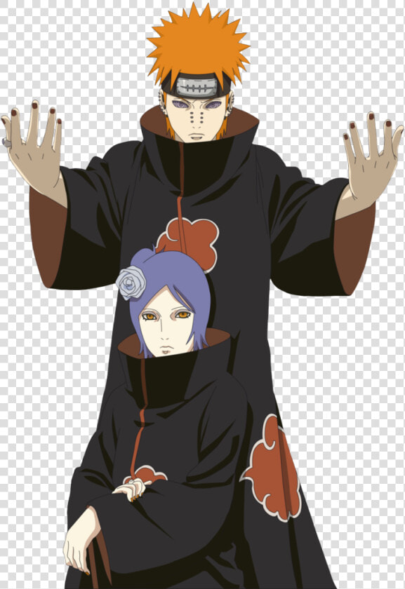  anime  manga  konan  pain  yahiko  nagato  akatsuki   Konan And Yahiko  HD Png DownloadTransparent PNG