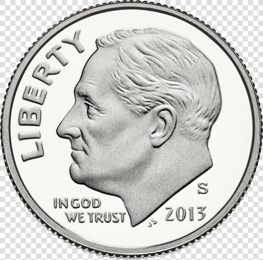 Dime Obverse 13   Dime Coin  HD Png DownloadTransparent PNG