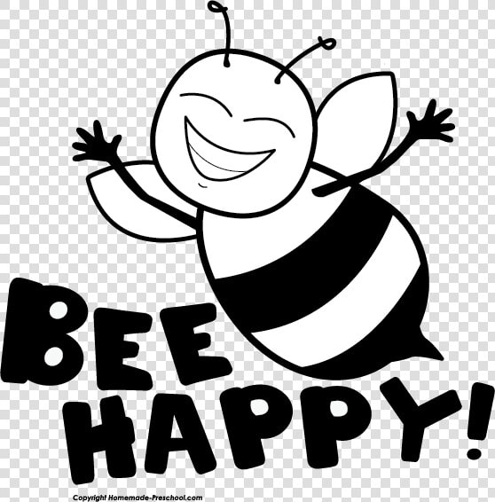 Spelling Bee Clipart Black And White Clipartxtras Png   Bee Happy Black And White  Transparent PngTransparent PNG