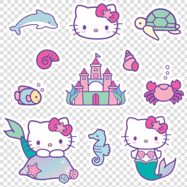 Transparent Hello Kitty Mermaid Stickers   Hello Kitty Mermaid  HD Png DownloadTransparent PNG