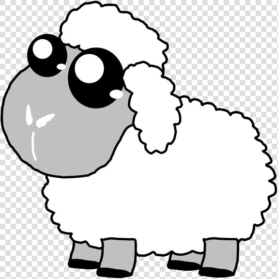 Drawing Sheep Line Transparent Png Clipart Free Download   Drawing Cute Cartoon Sheep  Png DownloadTransparent PNG