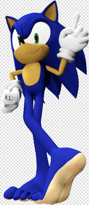  3d  Sonic The Hedgehog By Feetymcfoot   Sonic The Hedgehog Without Shoes  HD Png DownloadTransparent PNG