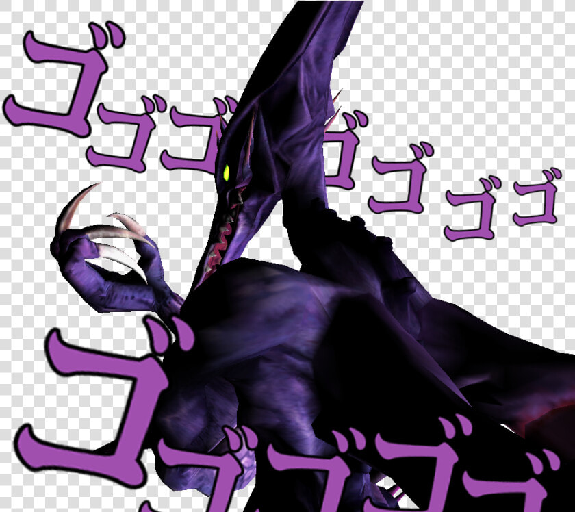 ゴゴ Kirby Super Star Purple Violet Fictional Character   Ridley Meme Face Metroid  HD Png DownloadTransparent PNG