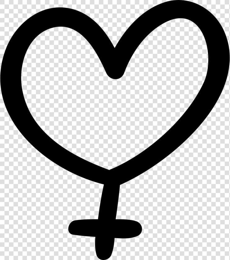 Female Gender Sign With Heart   Female Sign Heart  HD Png DownloadTransparent PNG