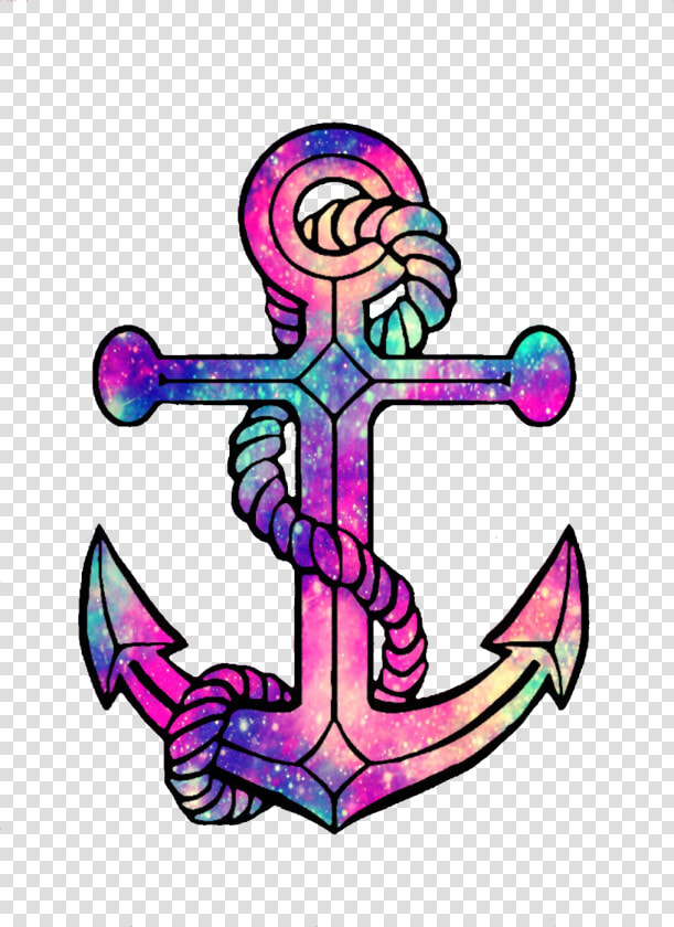  ftedtickers  anchors  galaxy  glitter  sparkle  anchor   Anchor Tattoo Designs  HD Png DownloadTransparent PNG