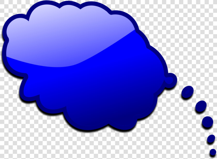 Talk Bubble Small Clipart 300pixel Size  Free Design   Nuvem De Pensamento Azul Png  Transparent PngTransparent PNG