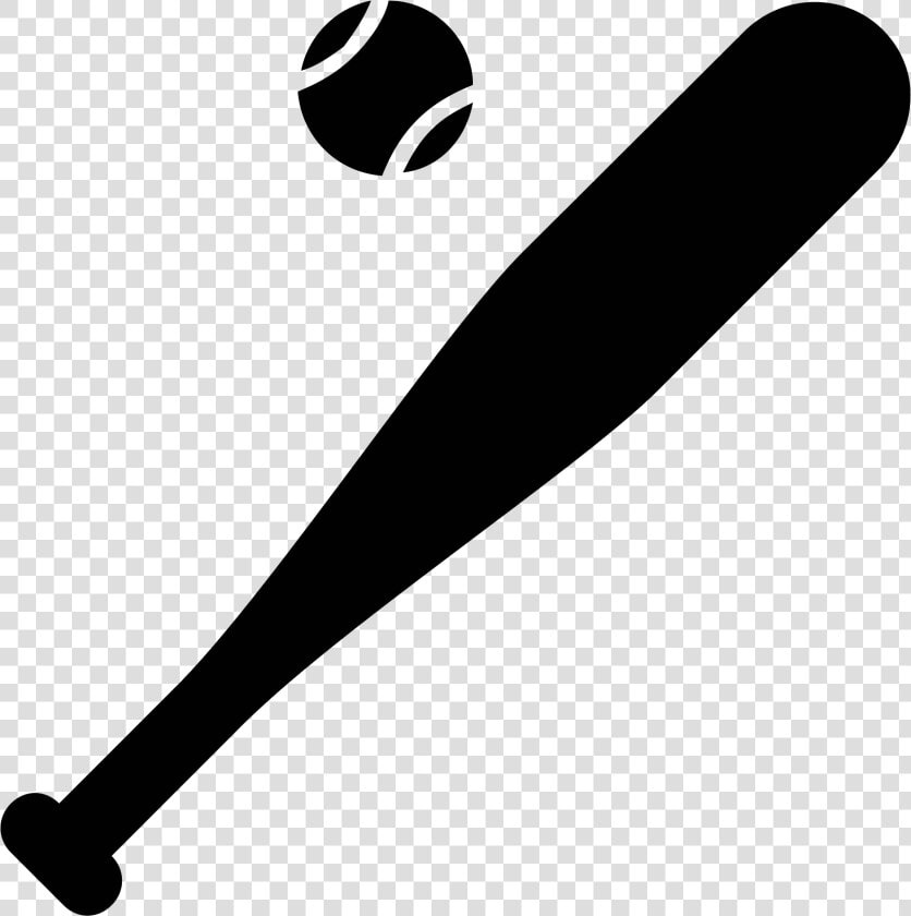 Black Clipart Baseball Bat   Baseball Bat Clipart Black And White  HD Png DownloadTransparent PNG