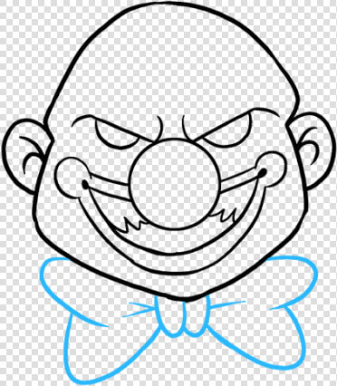 How To Draw A Scary Clown   Easy Scary Clowns Drawings  HD Png DownloadTransparent PNG