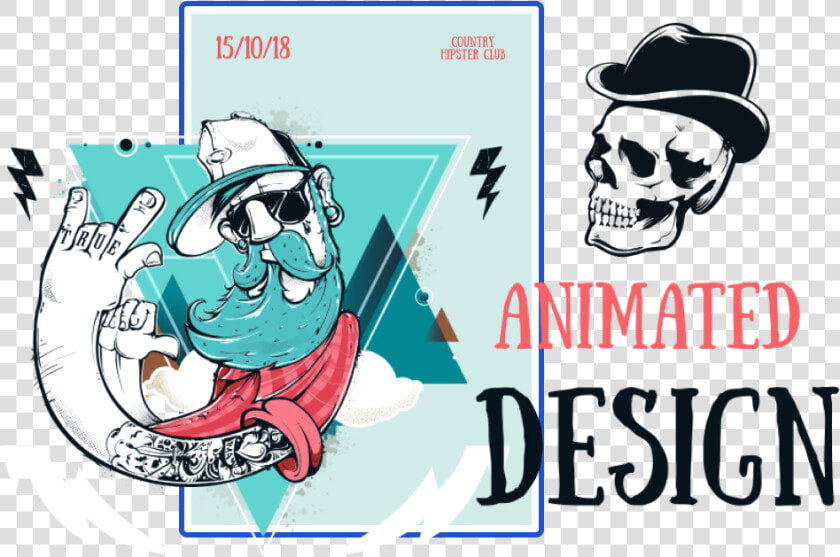 Animated Posts Examples   Hipster Graffiti  HD Png DownloadTransparent PNG