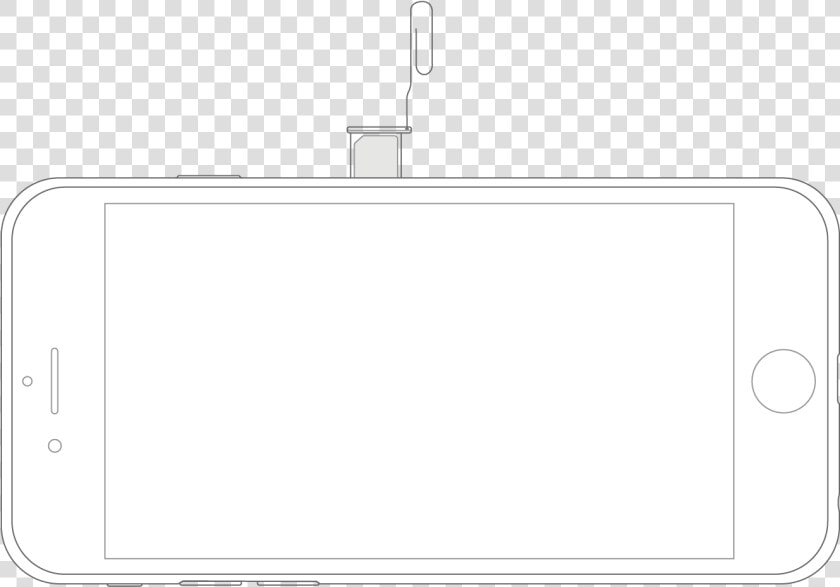 Find The Sim Tray On The Side Of Iphone 4 And Later   Mobile Phone  HD Png DownloadTransparent PNG