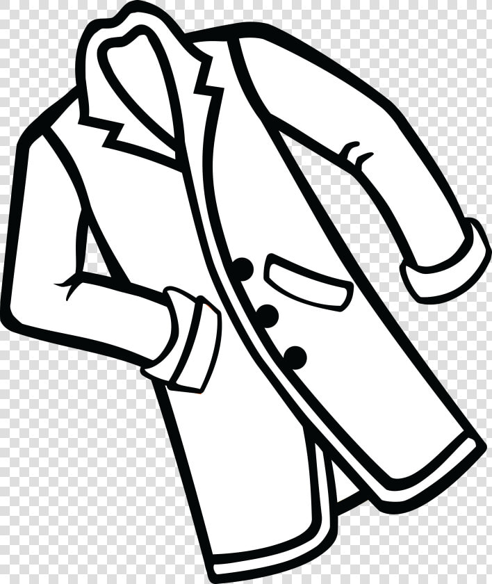 Free Clipart Of A Coat   Coat Black And White  HD Png DownloadTransparent PNG