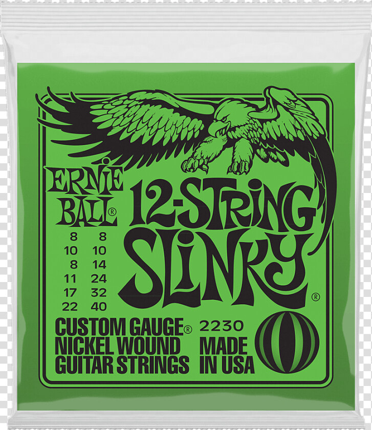 Ernie Ball 2230 12 string Slinky Electric Guitar Strings    Ernie Ball Strings  HD Png DownloadTransparent PNG