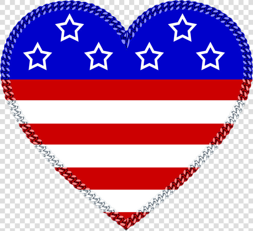 Heart  Red  White  Blue  America  Usa  Stars  Love   Green And Yellow Stars  HD Png DownloadTransparent PNG