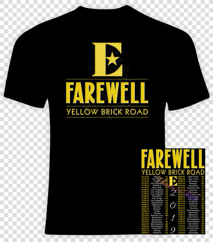 Elton John Farewell Yellow Brick Road 2019 T Shirt   Active Shirt  HD Png DownloadTransparent PNG