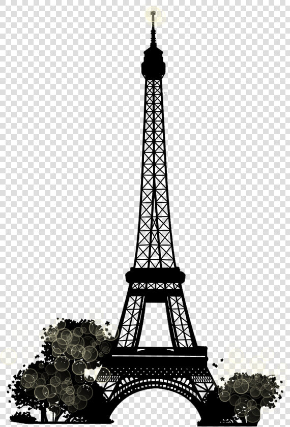 Eiffel Tower Landmark Clip Art   Eiffel Tower Painted On Wall  HD Png DownloadTransparent PNG