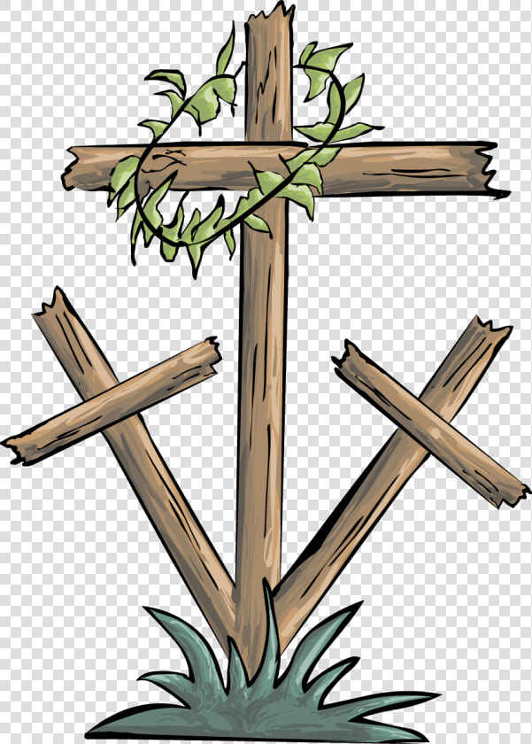 Transparent Cross And Crown Clipart   Cross With Crown Of Thorns Clipart  HD Png DownloadTransparent PNG